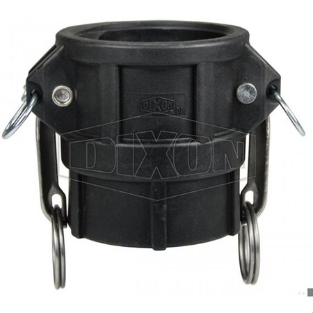 Dixon Type D Cam and Groove Coupler, 1-1/2 x 1-1/4 in Nominal, Female Coupler x FNPT End Style, Polypropyl PPD125